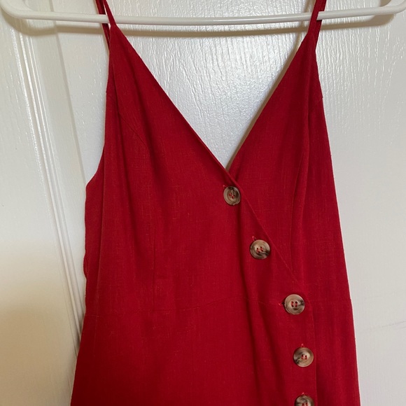 Re:Named Red Linen Sleeveless Midi Sundress - Picture 6 of 7